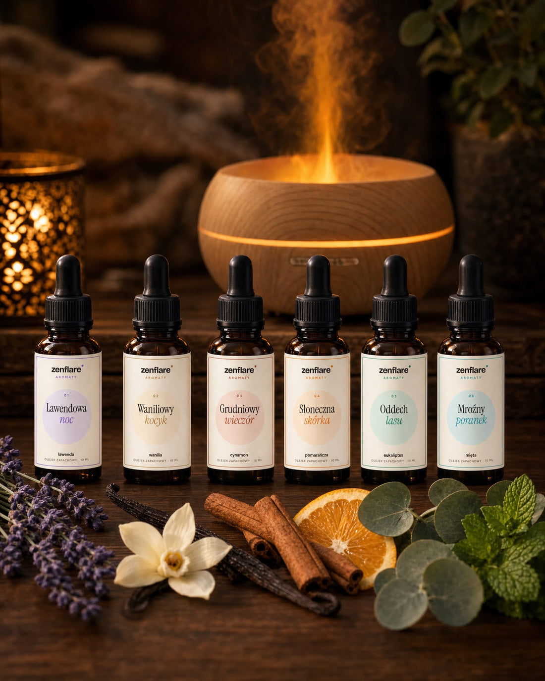 Zenflare Aromaty - 6 olejków zapachowych